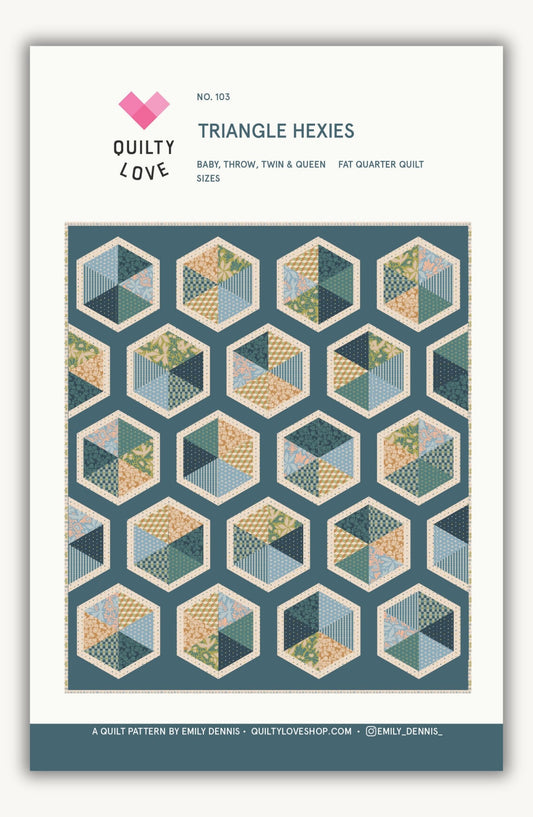 Triangle Hexies PAPER quilt pattern - 2nd edition