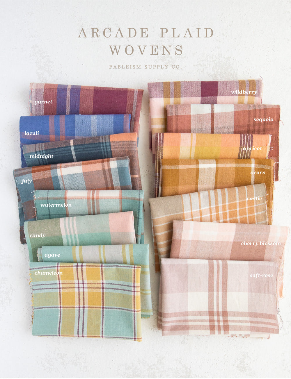 Fat Quarter Bundle - Arcade Plaid Wovens by Fableism