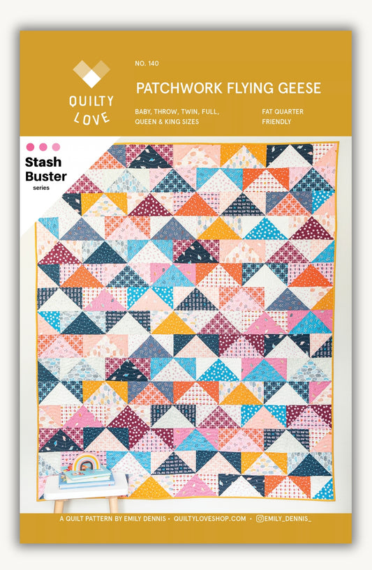Patchwork Flying Geese PAPER Quilt Pattern