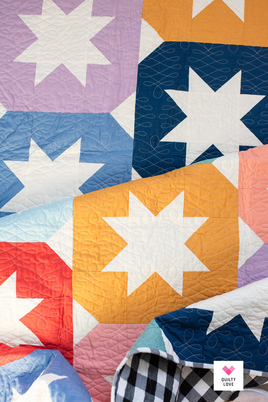 Classic Stars Solids handmade quilt