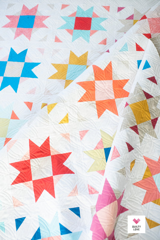 Compass Star Palette Picks handmade quilt