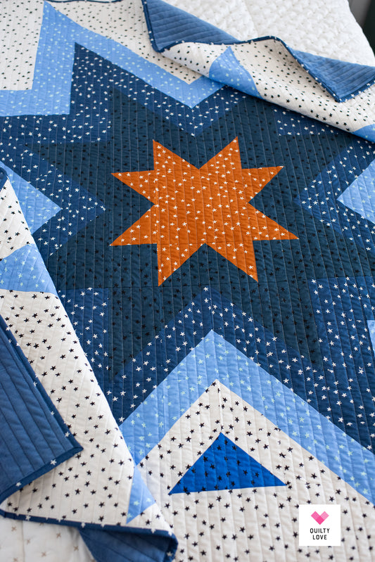 Expanding Stars Starry handmade quilt