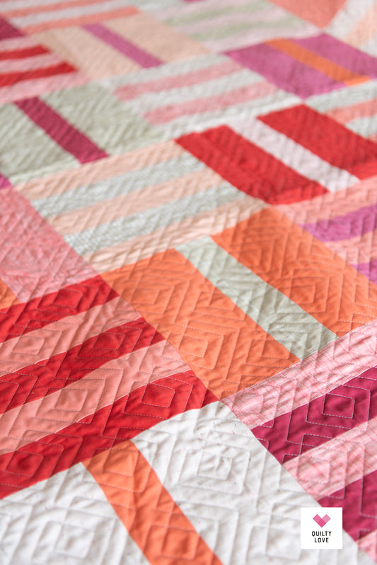 Fat Quarter Dash Red Solids handmade quilt