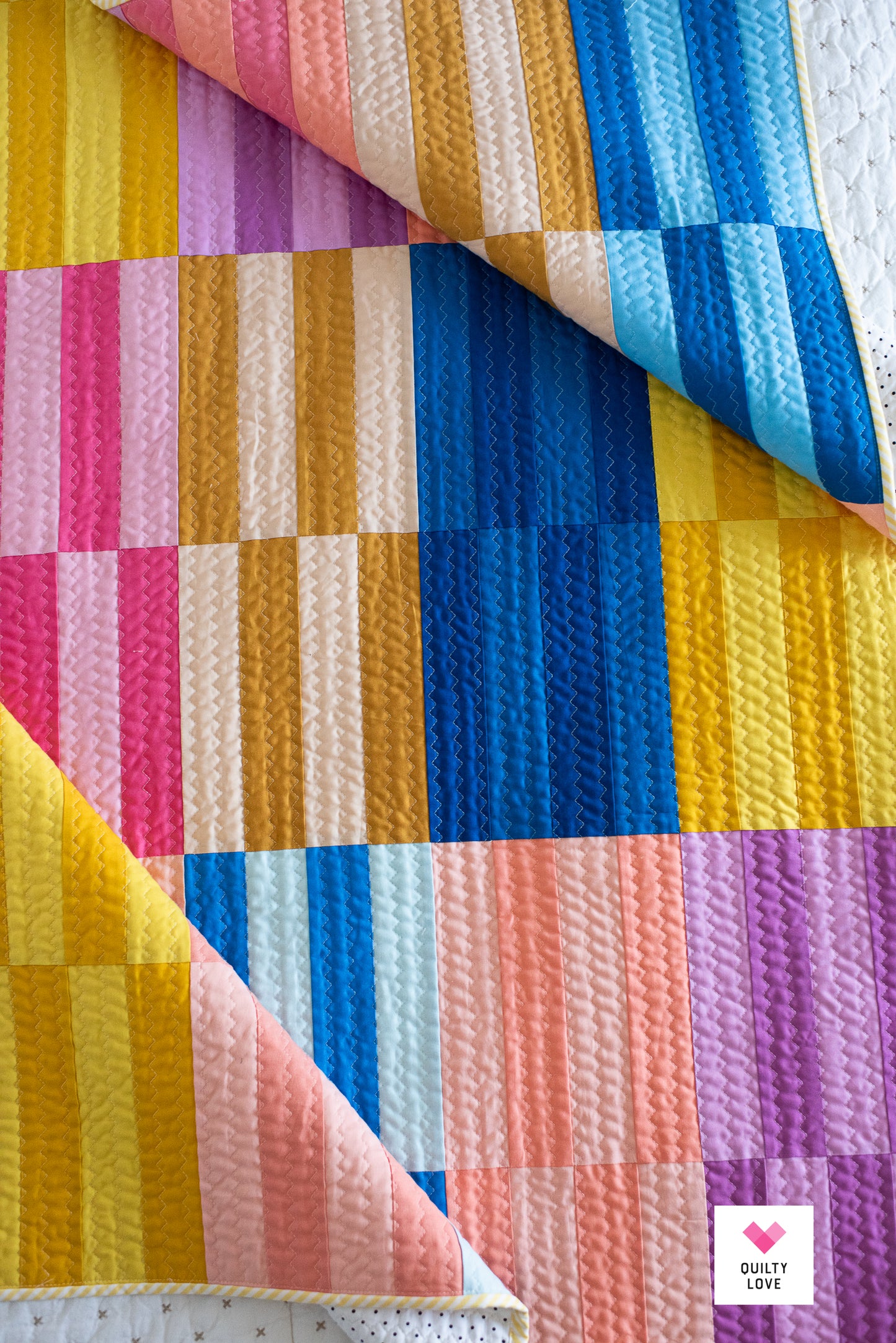 JELLY ROLL Quilt Bundle -Jelly Stripes, Happy Scallops & Lucky Log Cabins quilt pattern bundle - Automatic Download