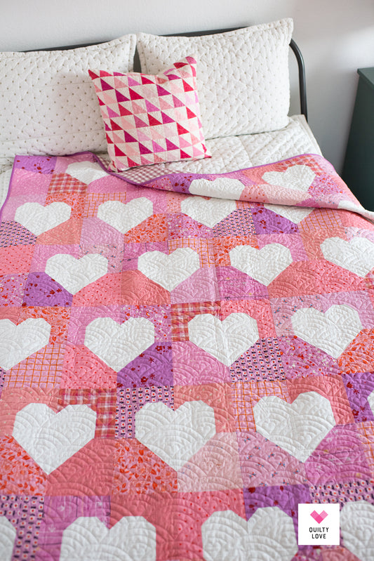 Patchwork Hearts II PDF Quilt Pattern-Automatic Download