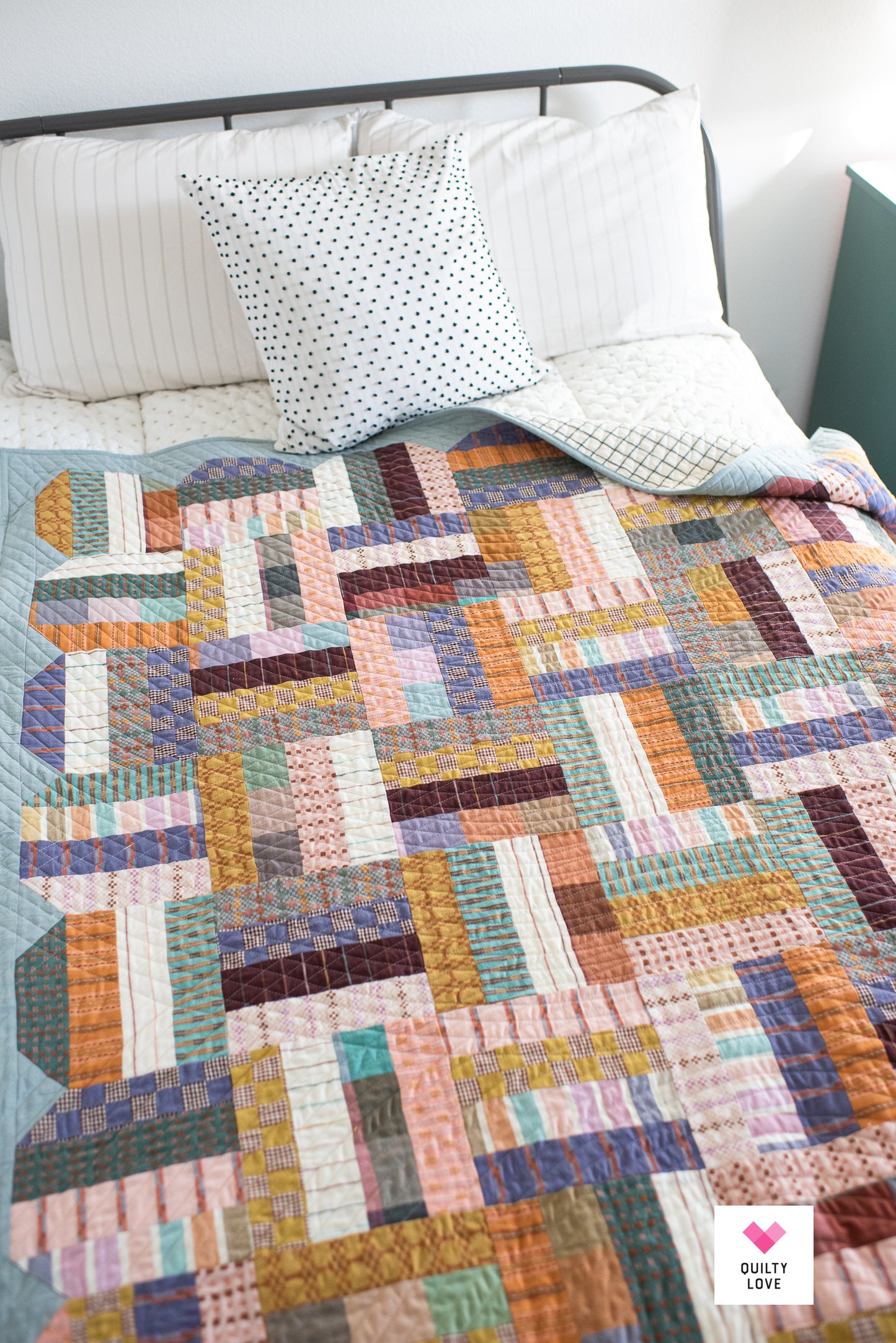 JELLY ROLL Quilt Bundle -Jelly Stripes, Happy Scallops & Lucky Log Cabins quilt pattern bundle - Automatic Download