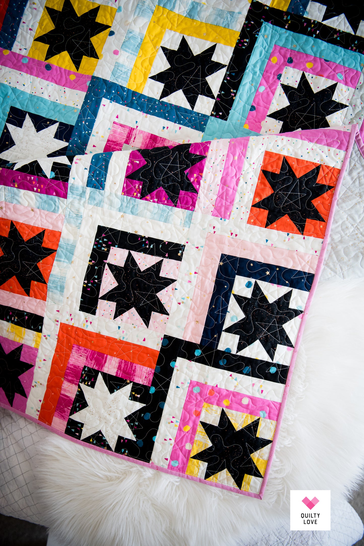 Log Cabin Stars PDF Quilt Pattern-Automatic Download
