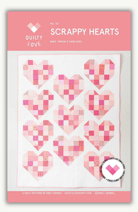 Scrappy Hearts PAPER Quilt Pattern