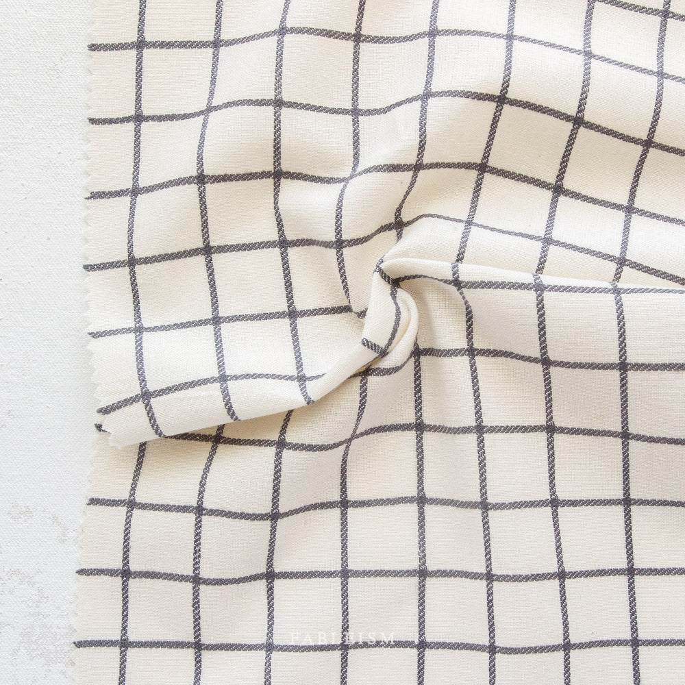 YARDAGE -Fableism - Trellis Woven in Carbon