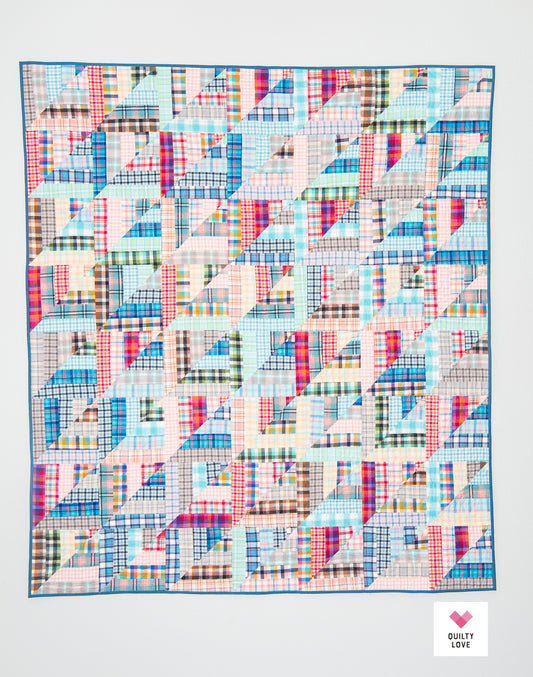 Lucky Log Cabins Quilt Kit - Flannels