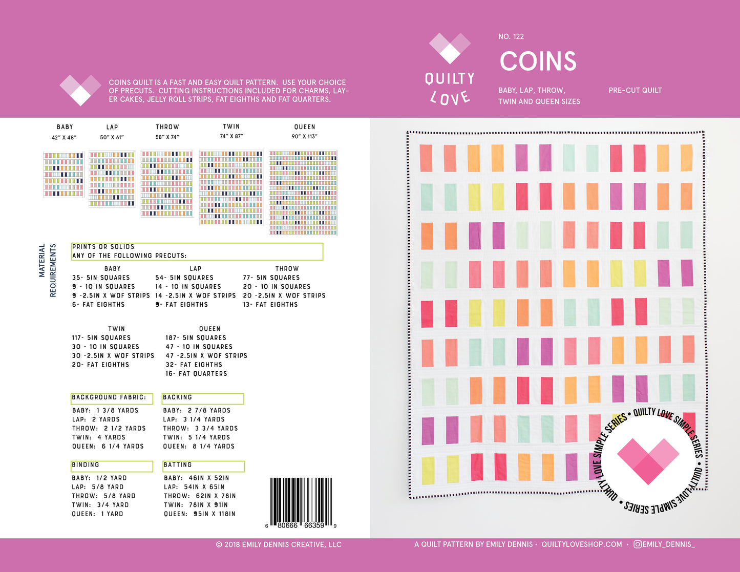 Coins PAPER Quilt Pattern