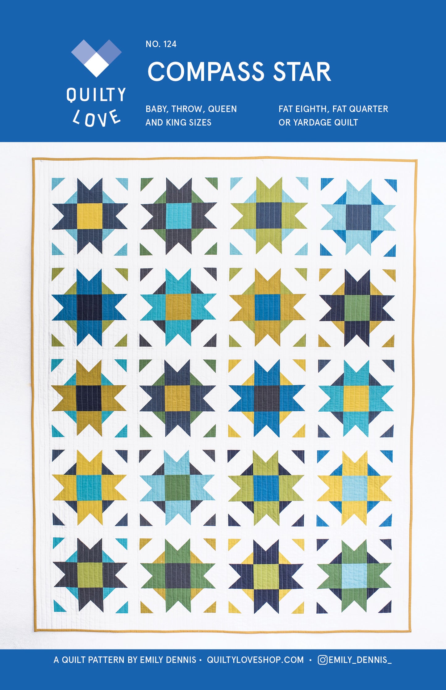 Compass Star PDF Quilt Pattern-Automatic download