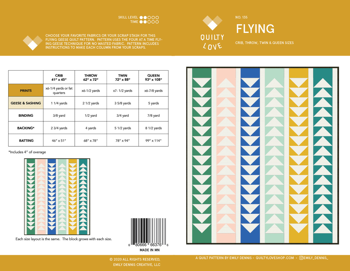 Flying PDF Quilt Pattern-Automatic Download