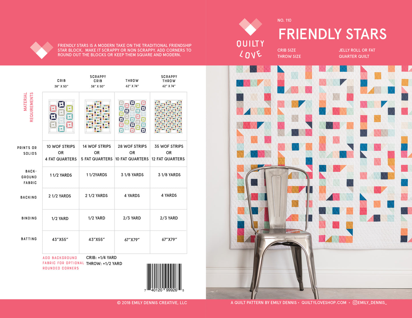 Friendly Stars PDF Quilt Pattern