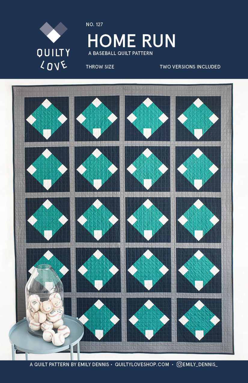 Home Run Baseball Quilt PDF Quilt Pattern-Automatic download