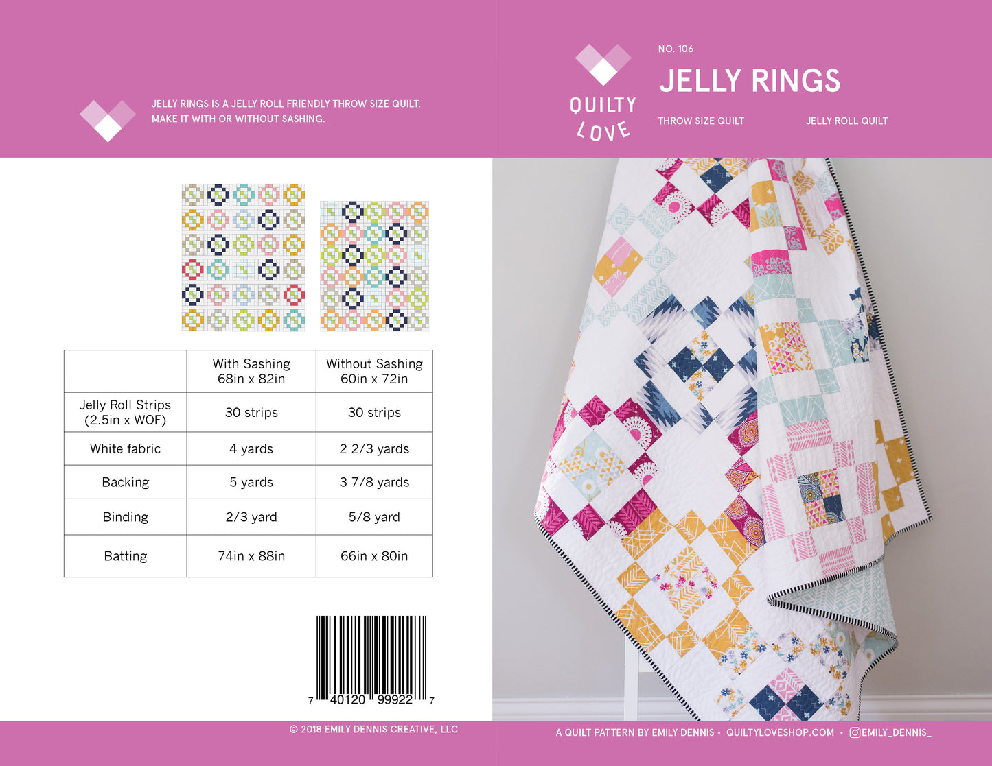 Jelly Rings PAPER Quilt Pattern