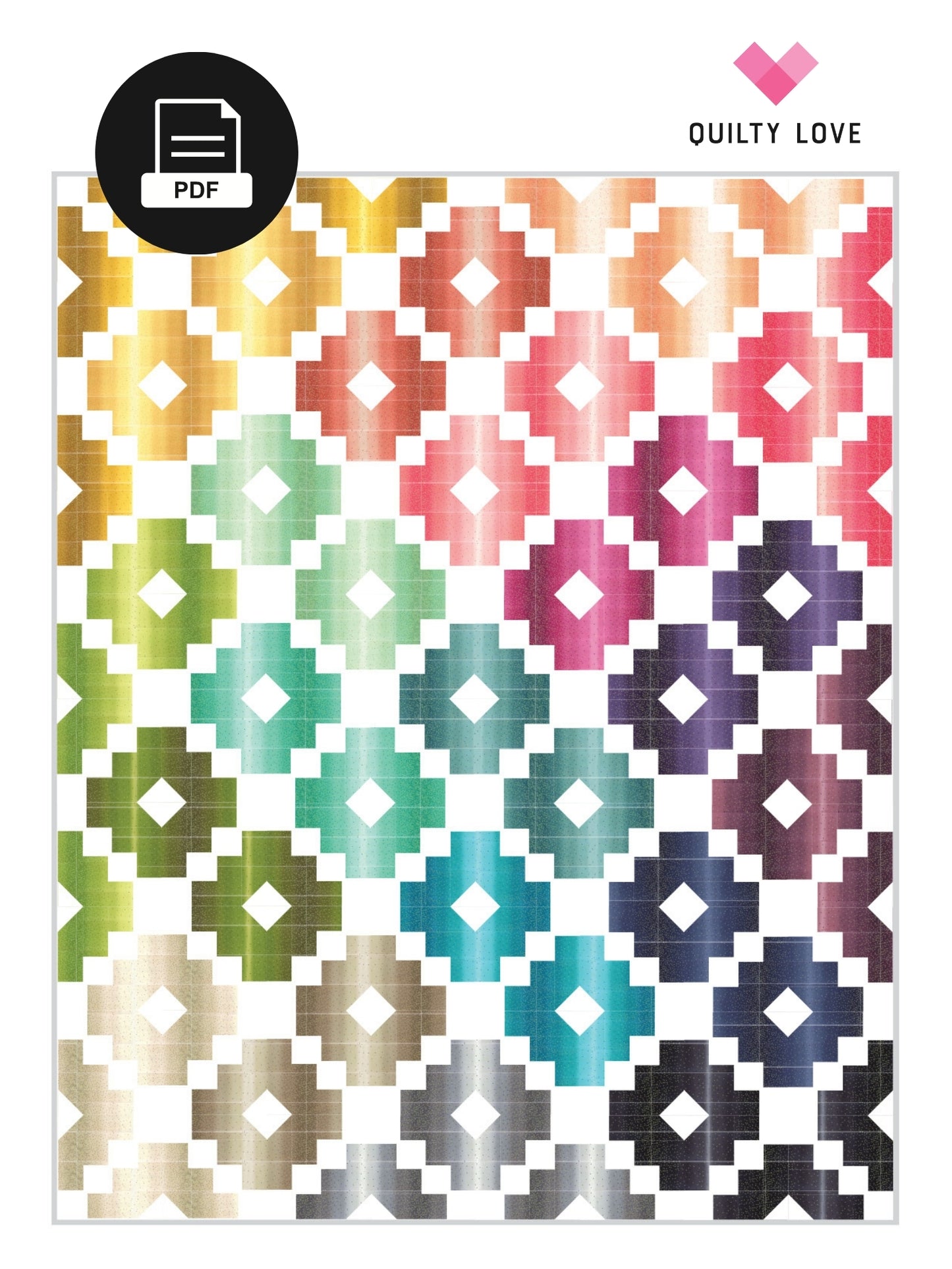 Ombre Gems PDF quilt pattern