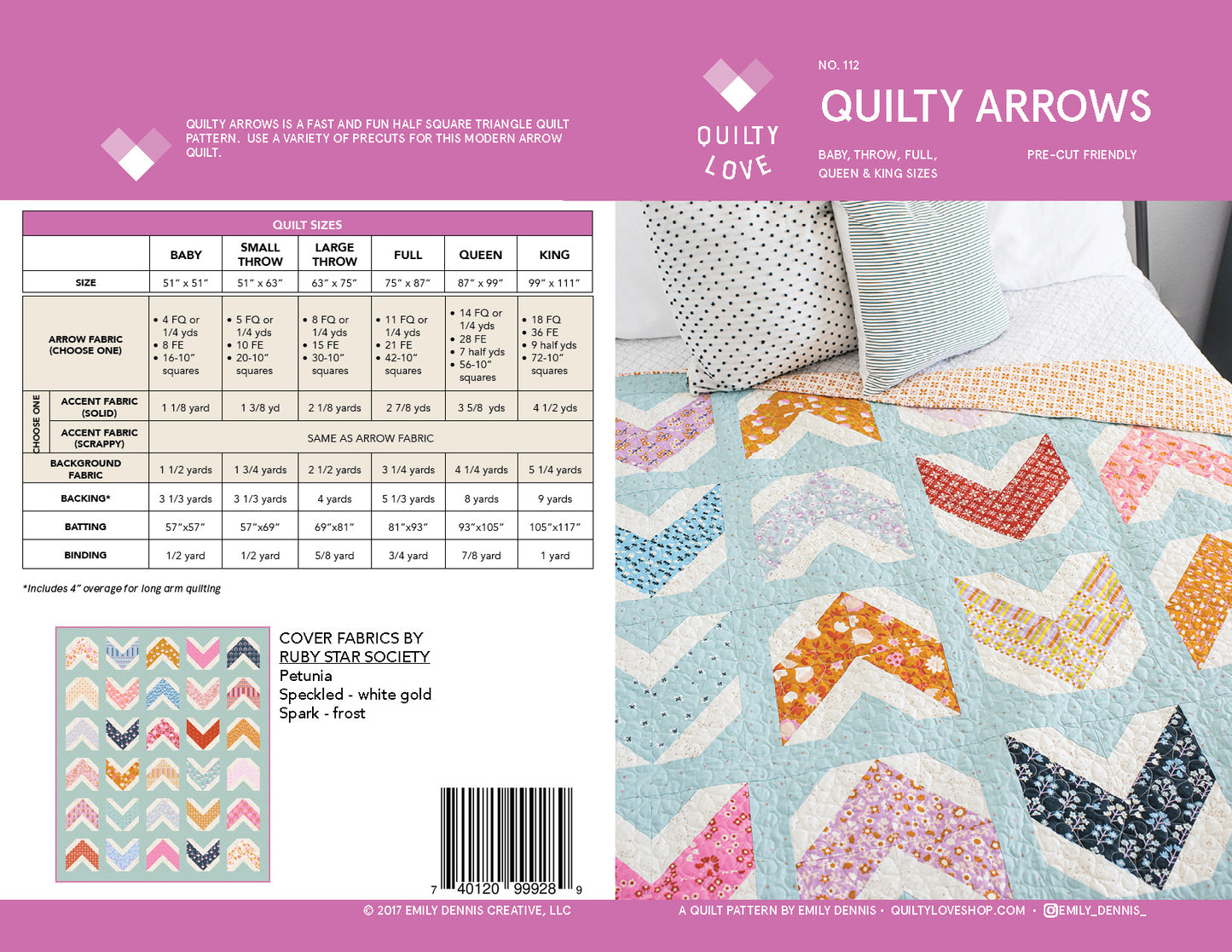 Quilty Arrows PAPER quilt pattern