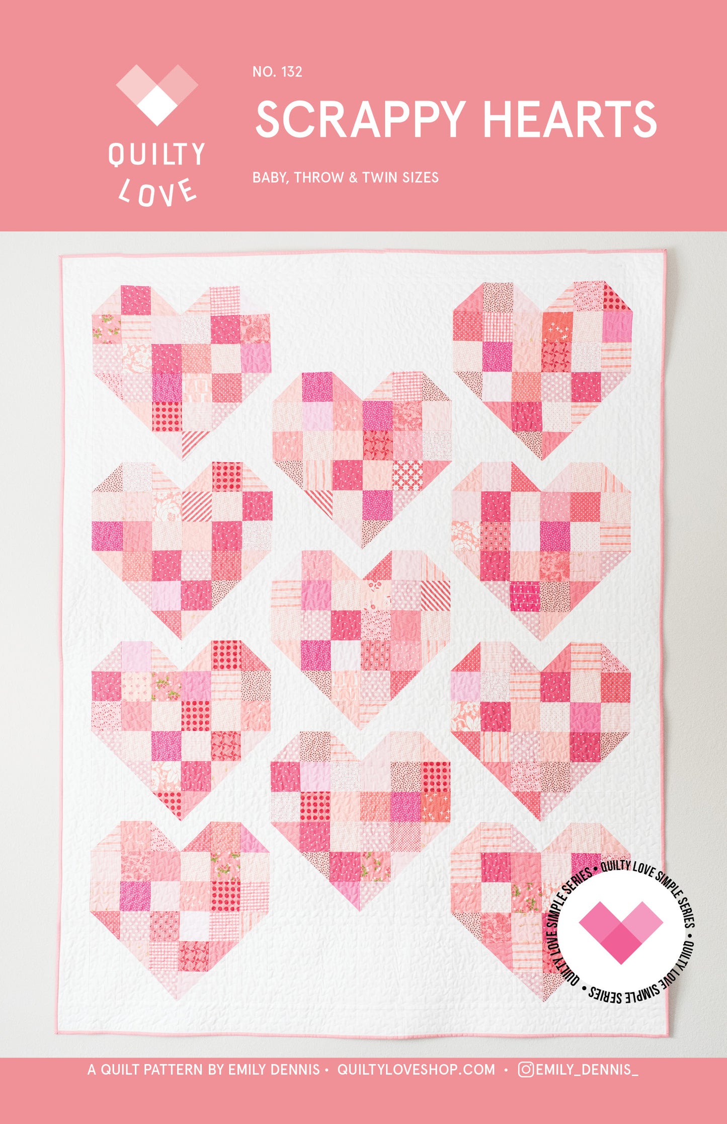 Scrappy Hearts PDF Quilt Pattern-Automatic Download