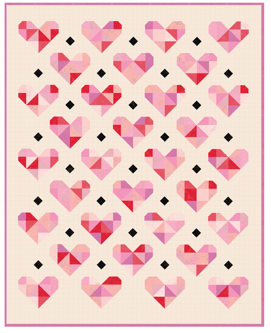 Heart Gems Quilt Kit - Ruby Star Society Basics - Add it up background