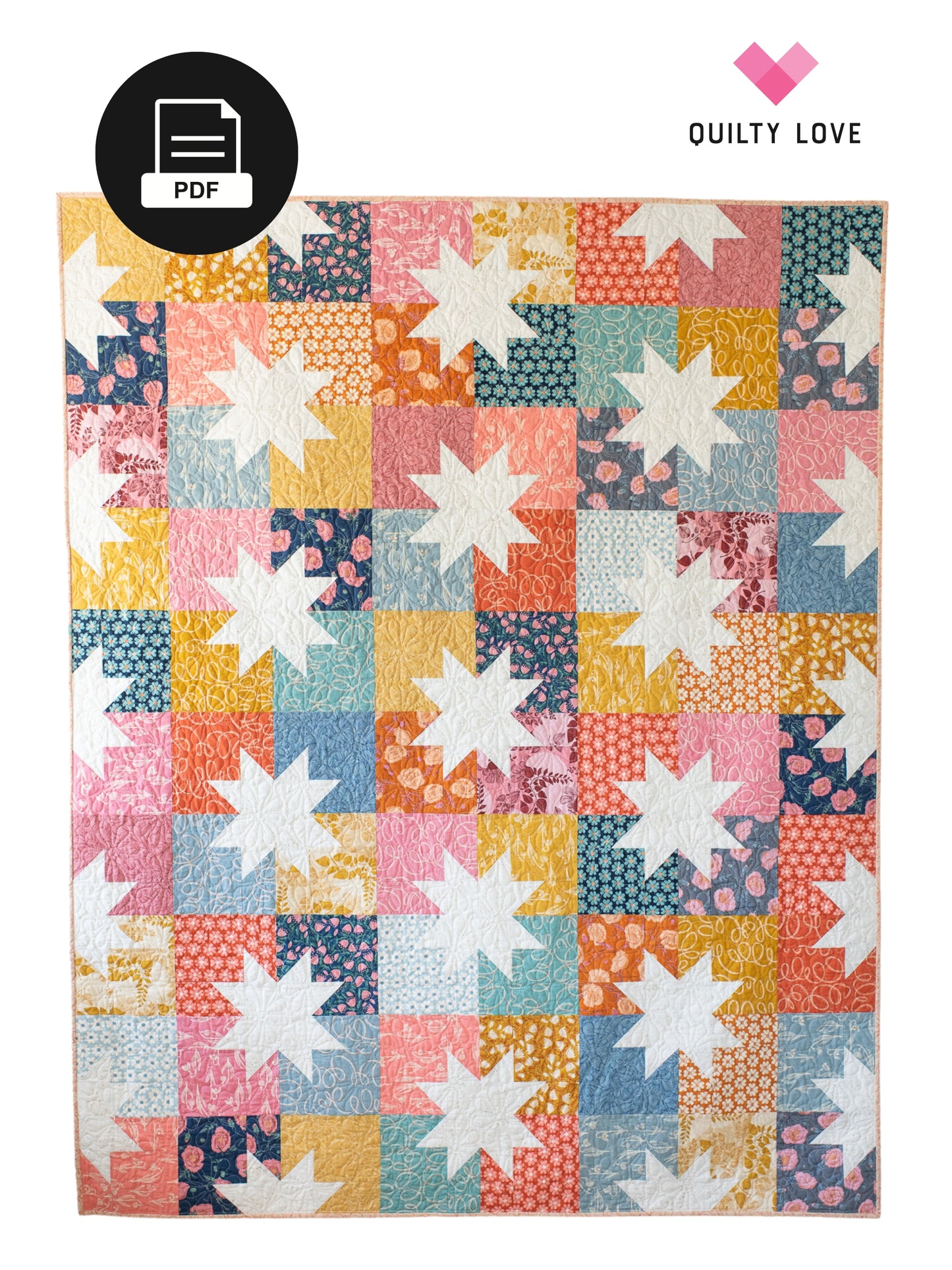 Star Pop II PDF Quilt Pattern-Automatic Download