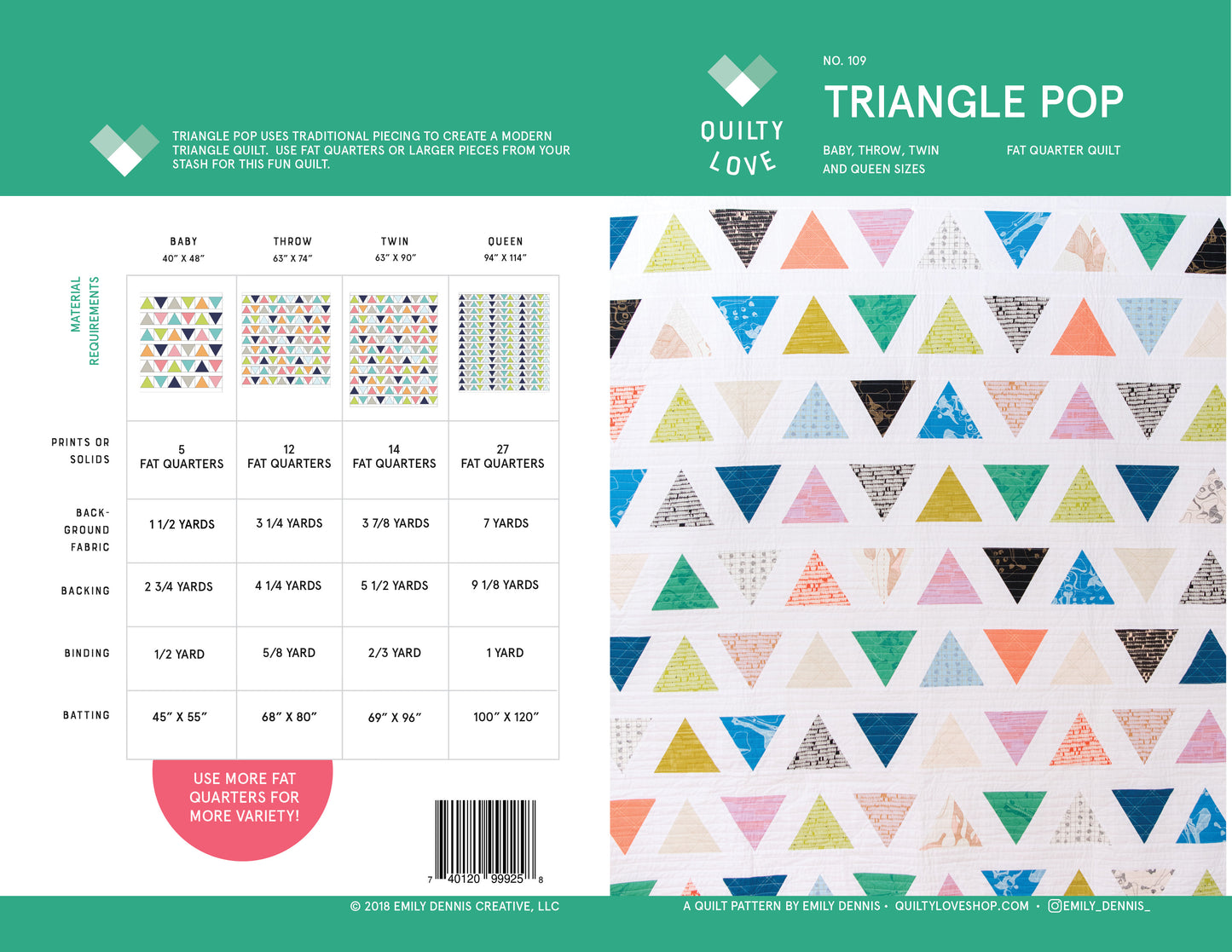 TRIANGLES 1- Triangle Pop and Triangle Peaks PDF quilt pattern bundle - Automatic Download