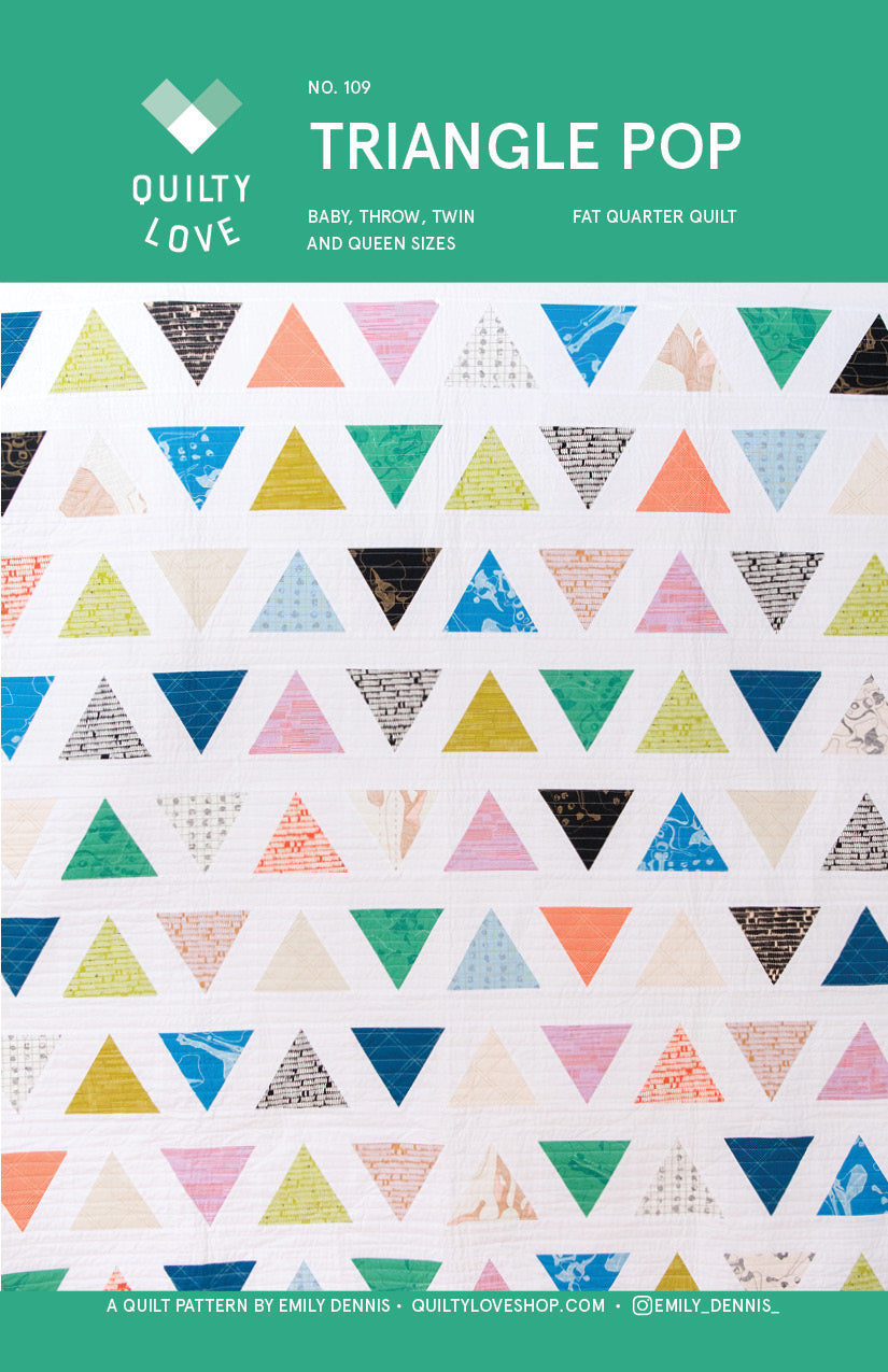 Triangle Pop PAPER quilt pattern – Quilty Love