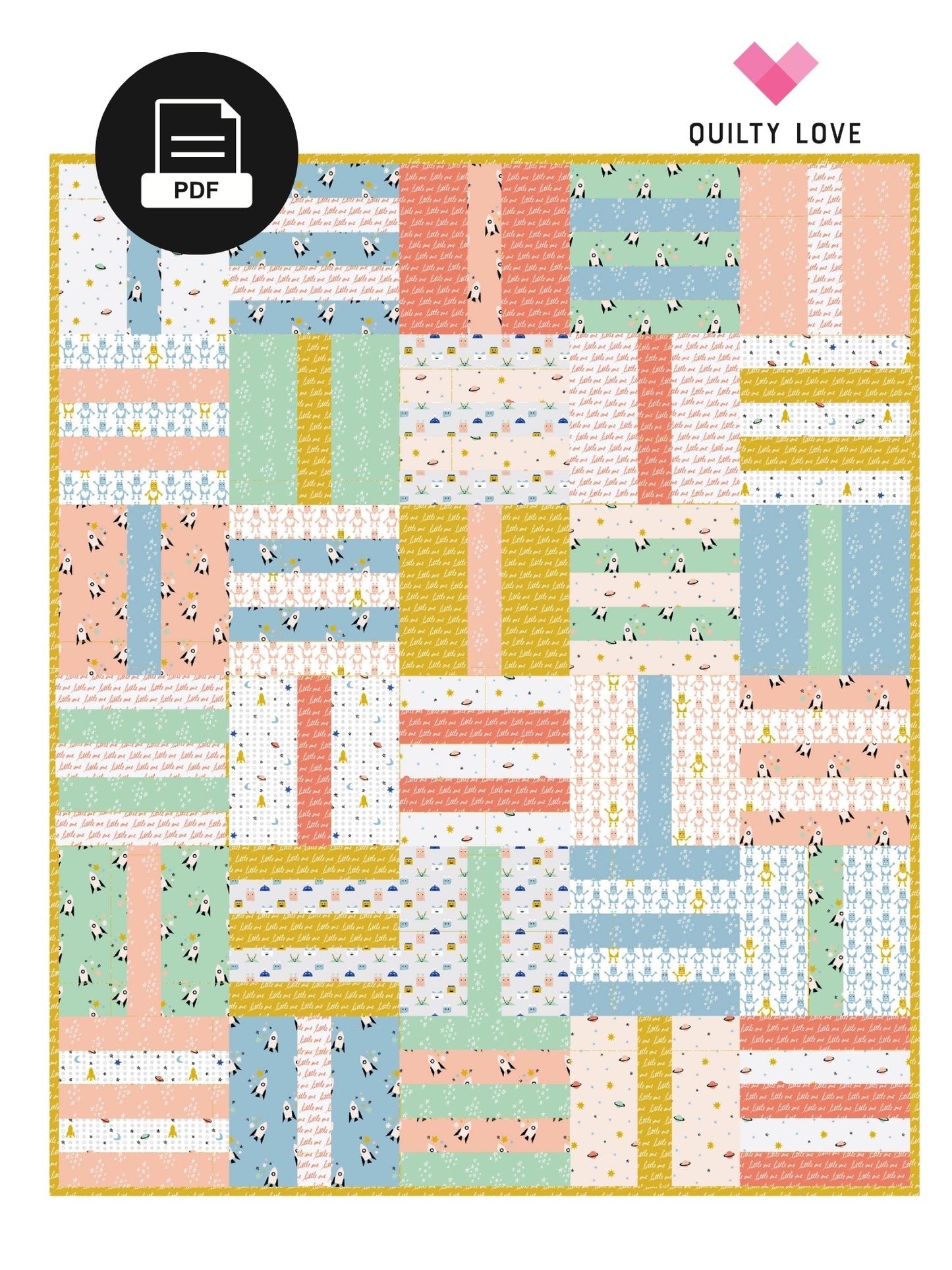 Fat Quarter Dash Quilt Pattern - Automatic PDF download