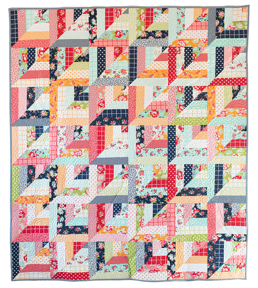 Lucky Log Cabins Quilt Kit - One Fine Day
