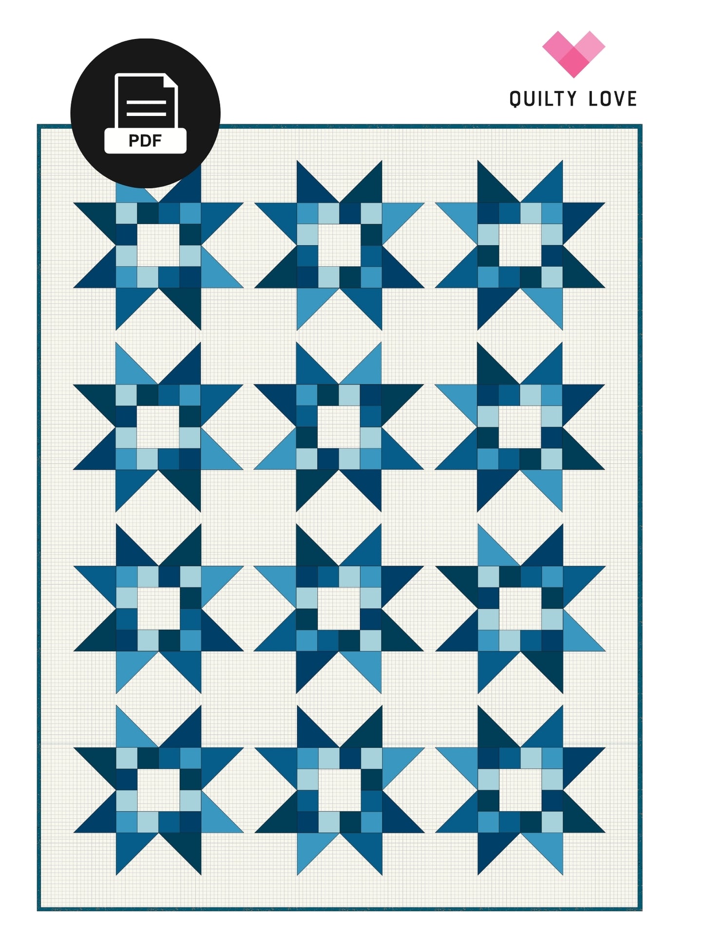 Quilty Stars PDF quilt pattern - Automatic Download