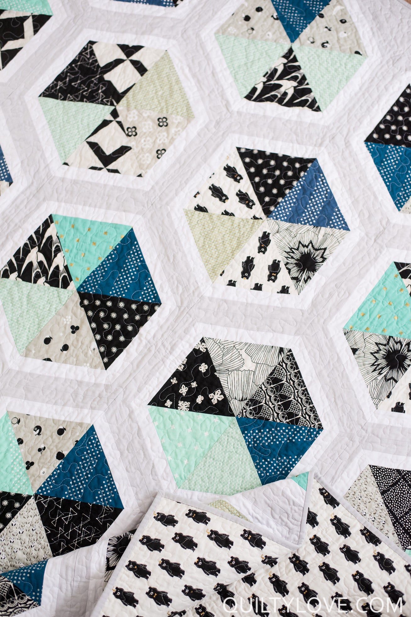 Triangle Hexies PAPER quilt pattern