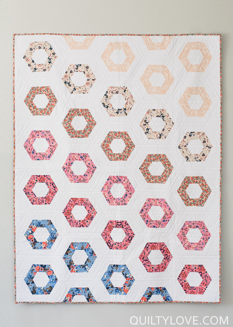 Hexie Rows PDF Quilt Pattern - Digital Download