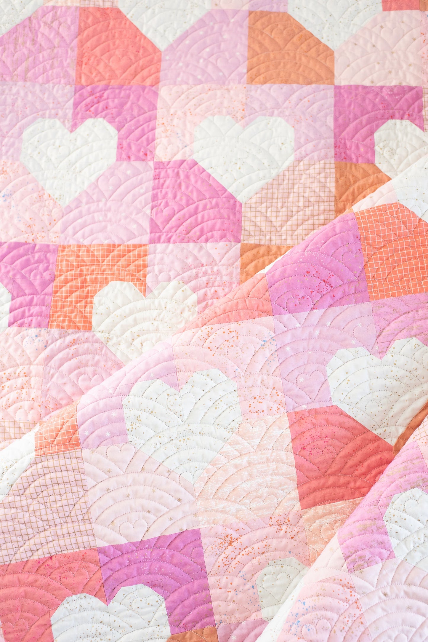 Patchwork Hearts PRINTED Quilt Pattern