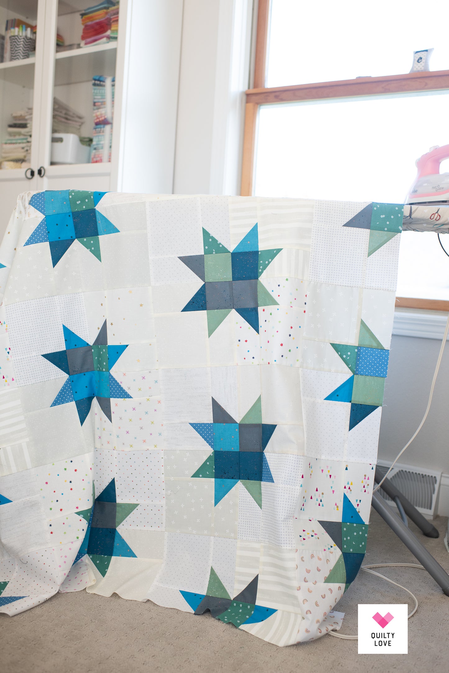 Star Pop II quilt kit - Large throw - Scrappy