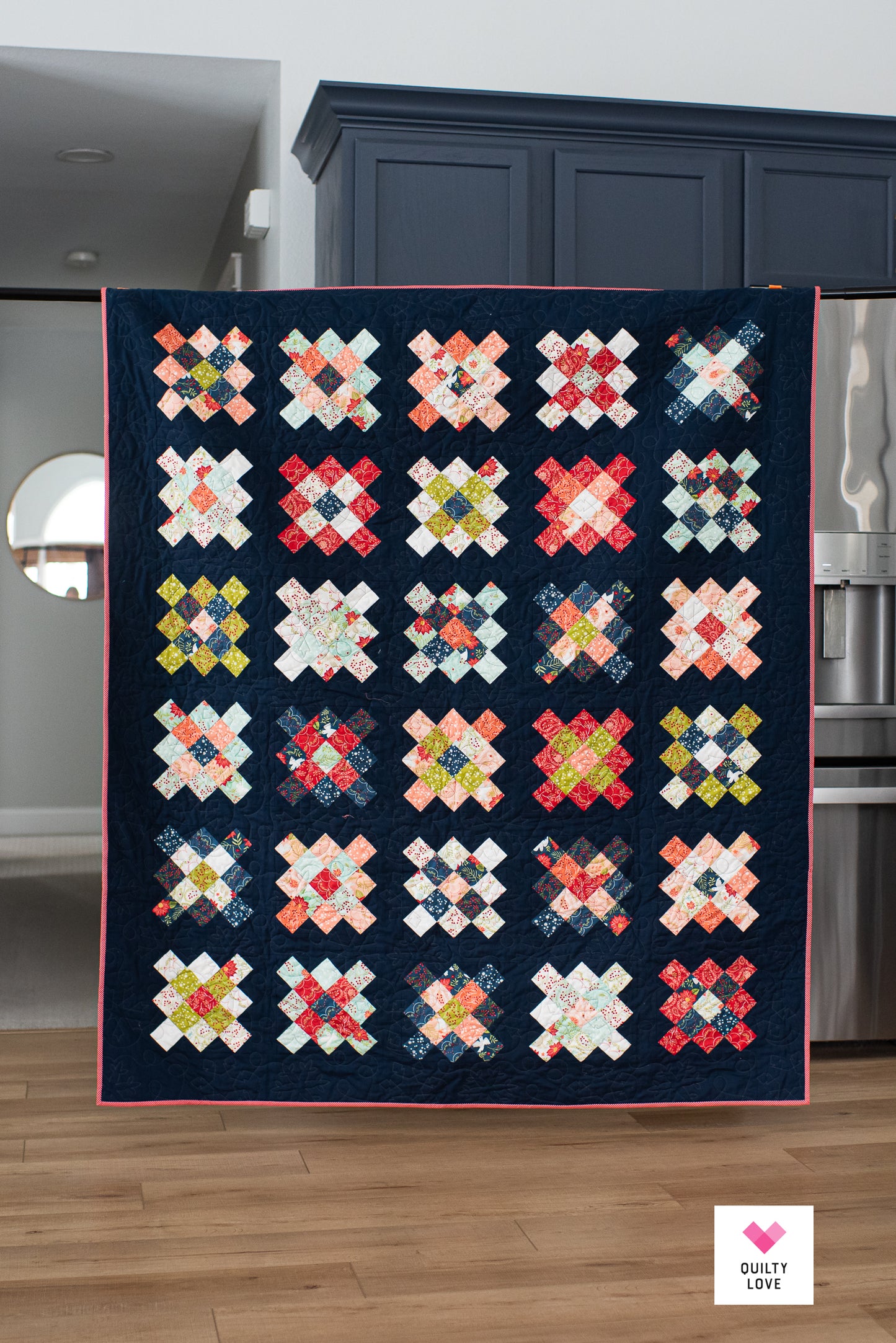 Scrappy Granny Squares Quilt - The Christmas One