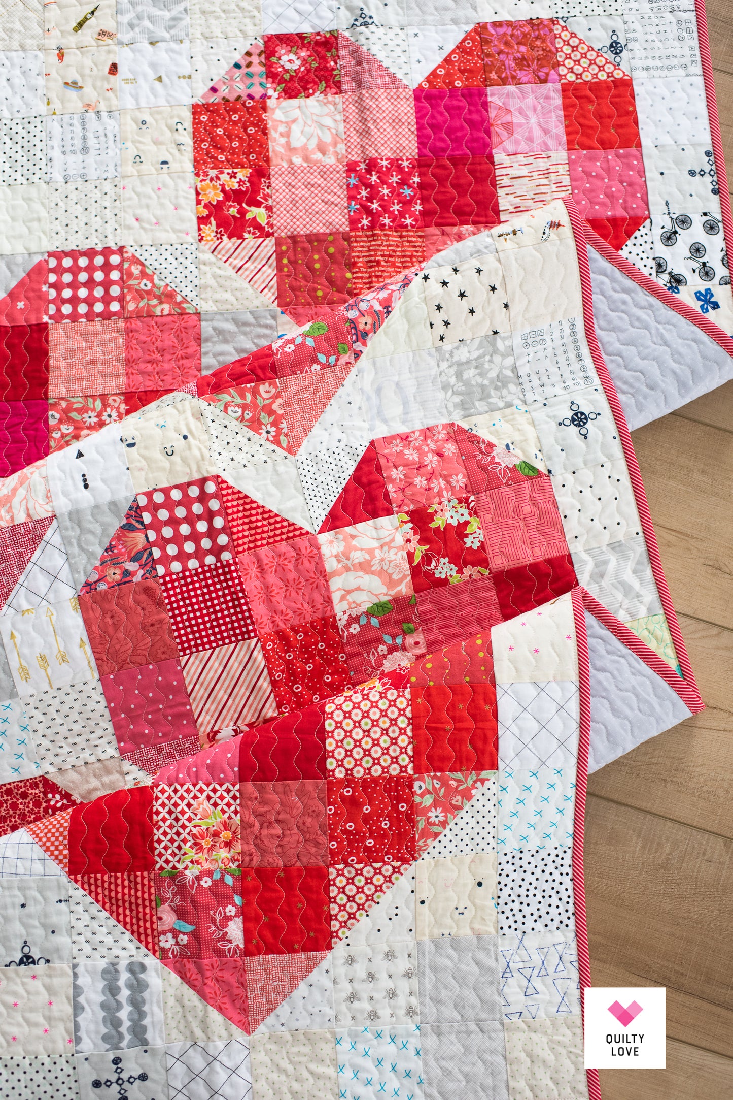 Scrappy Hearts Quilt - The scrappy scrappy one
