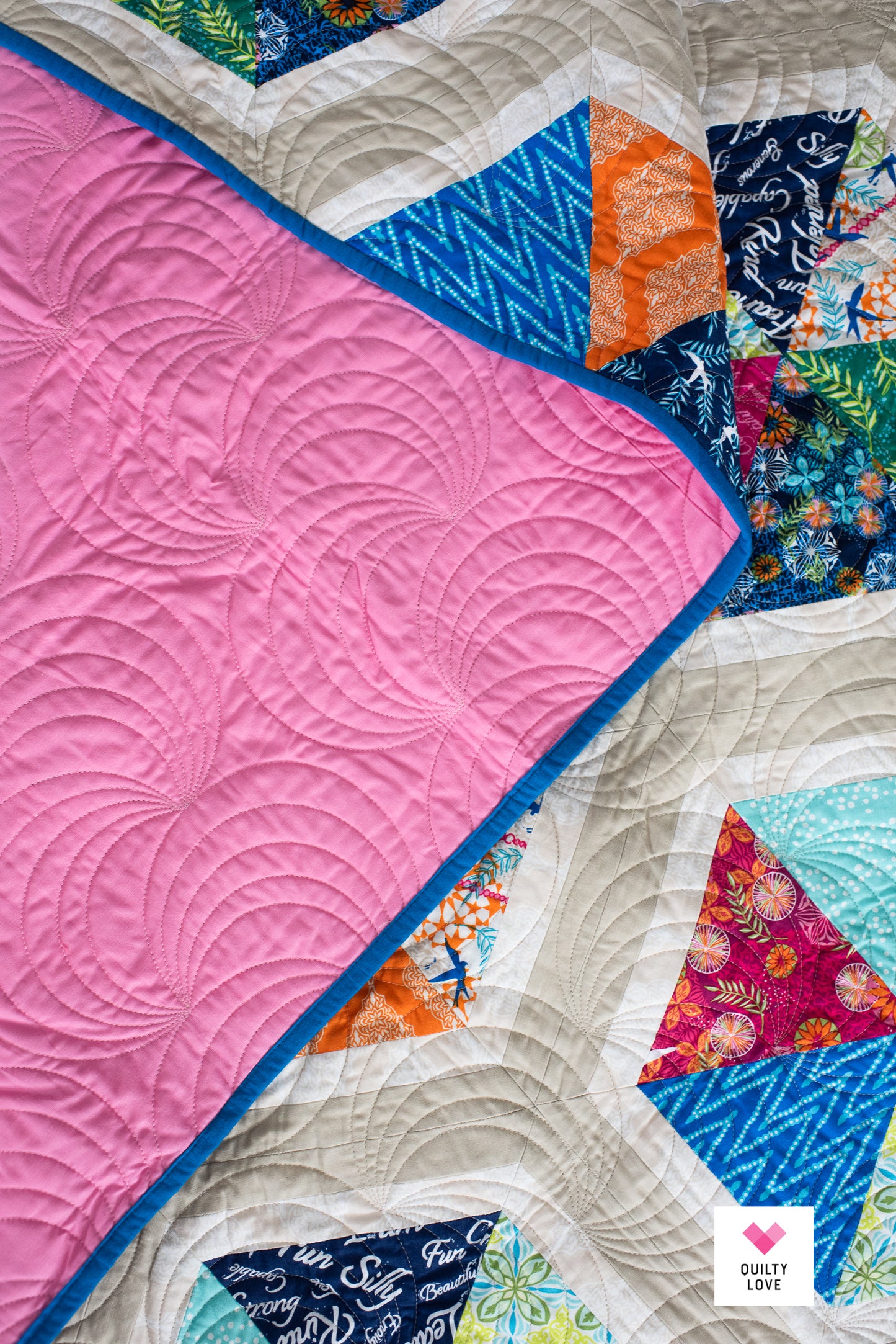 Triangle Hexies Quilt - The Free Spirit Fabrics one