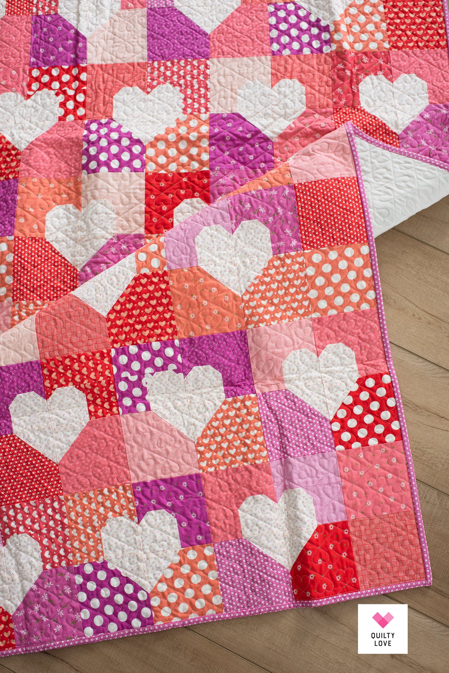 Patchwork Hearts Quilt - The Sincerely Yours One