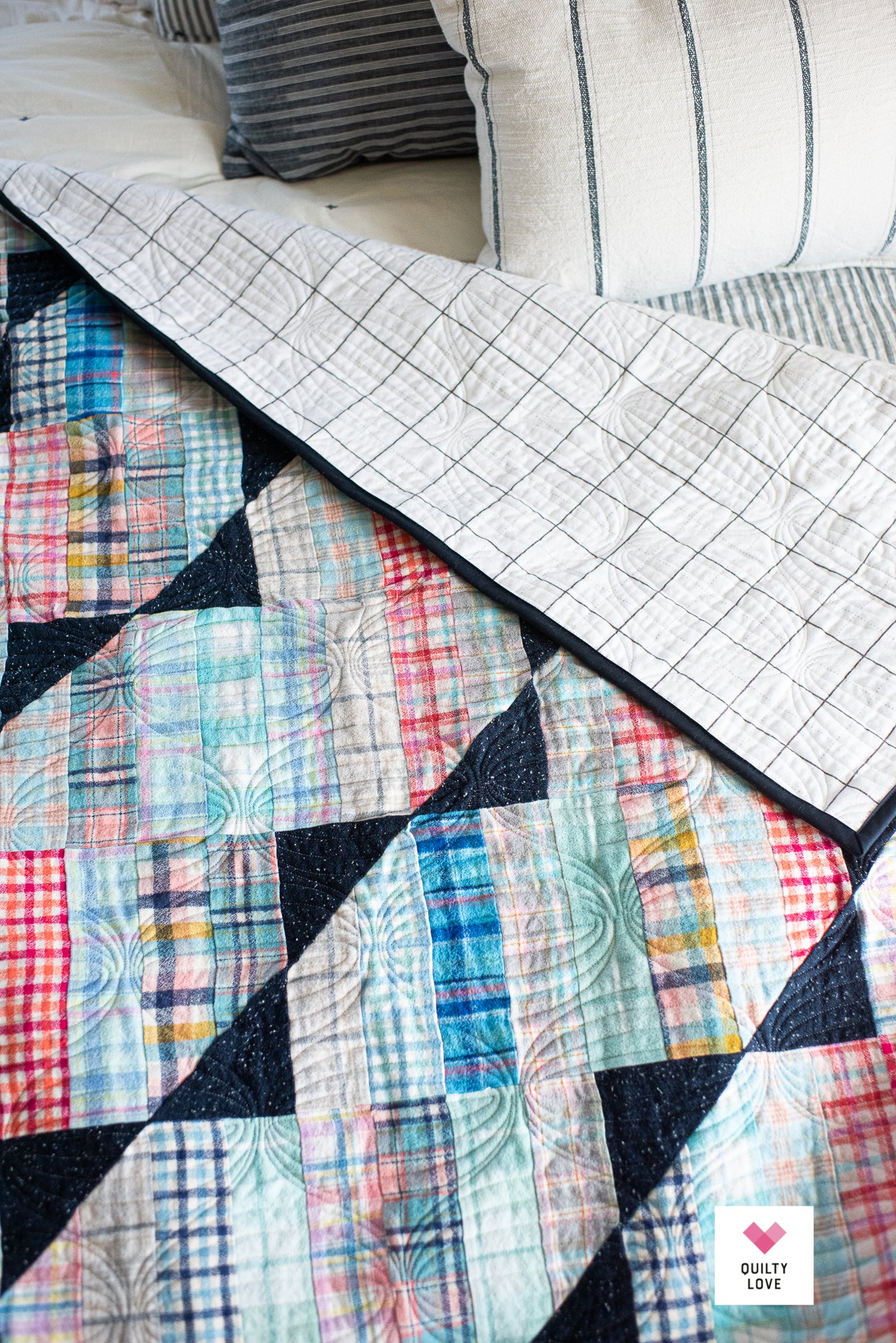 Happy Stripes PDF Quilt PatternAutomatic Download Quilty Love