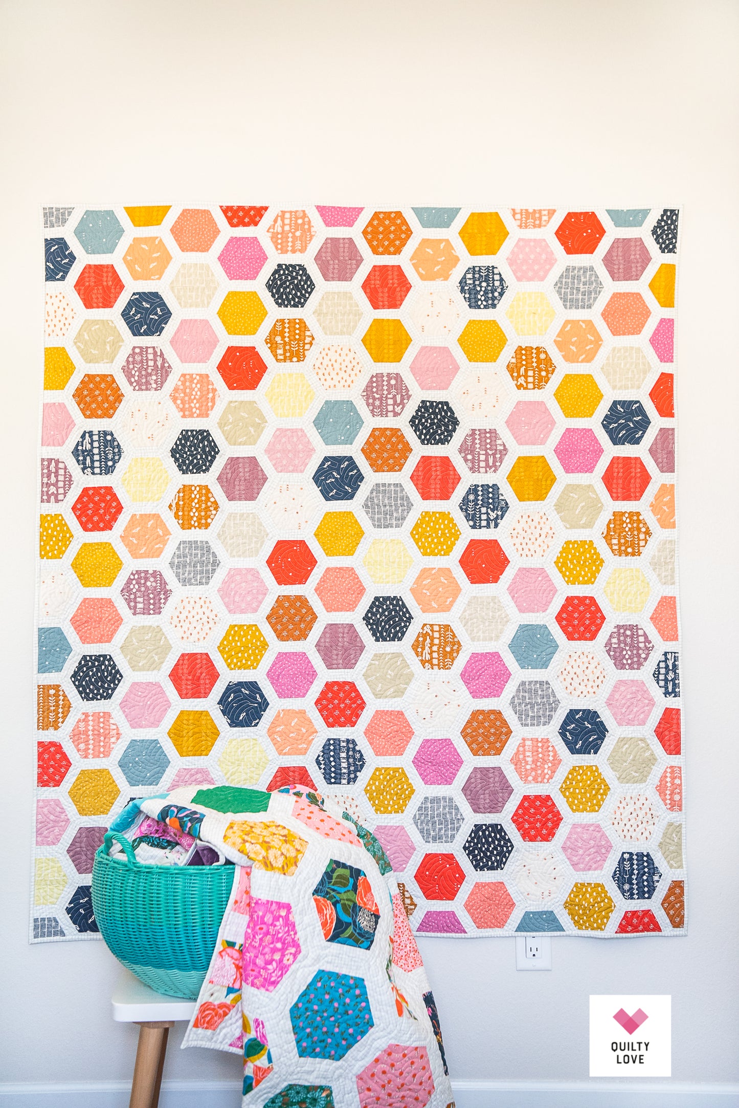 Hexie Framed PDF Quilt Pattern