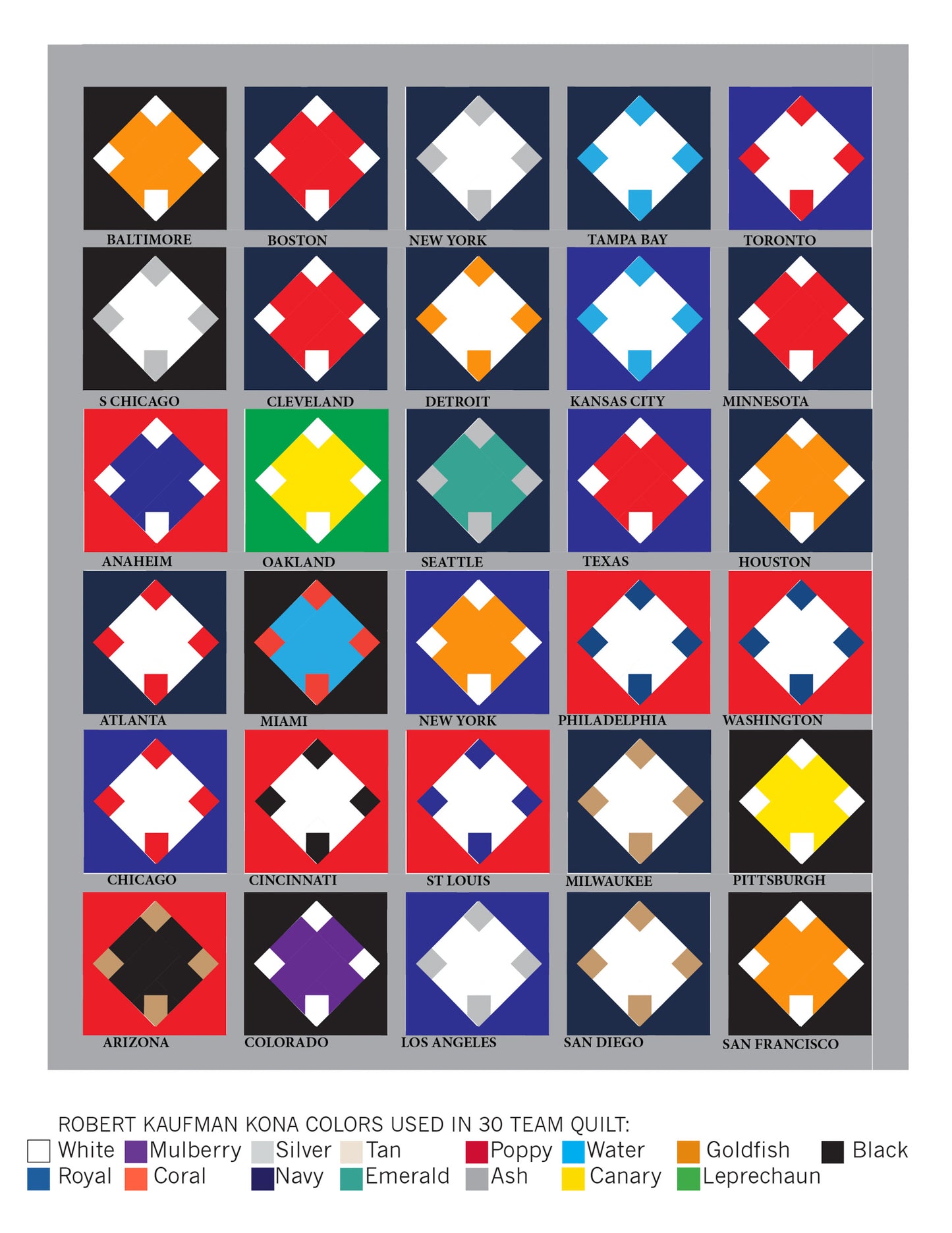 Home Run Baseball Quilt PAPER pattern