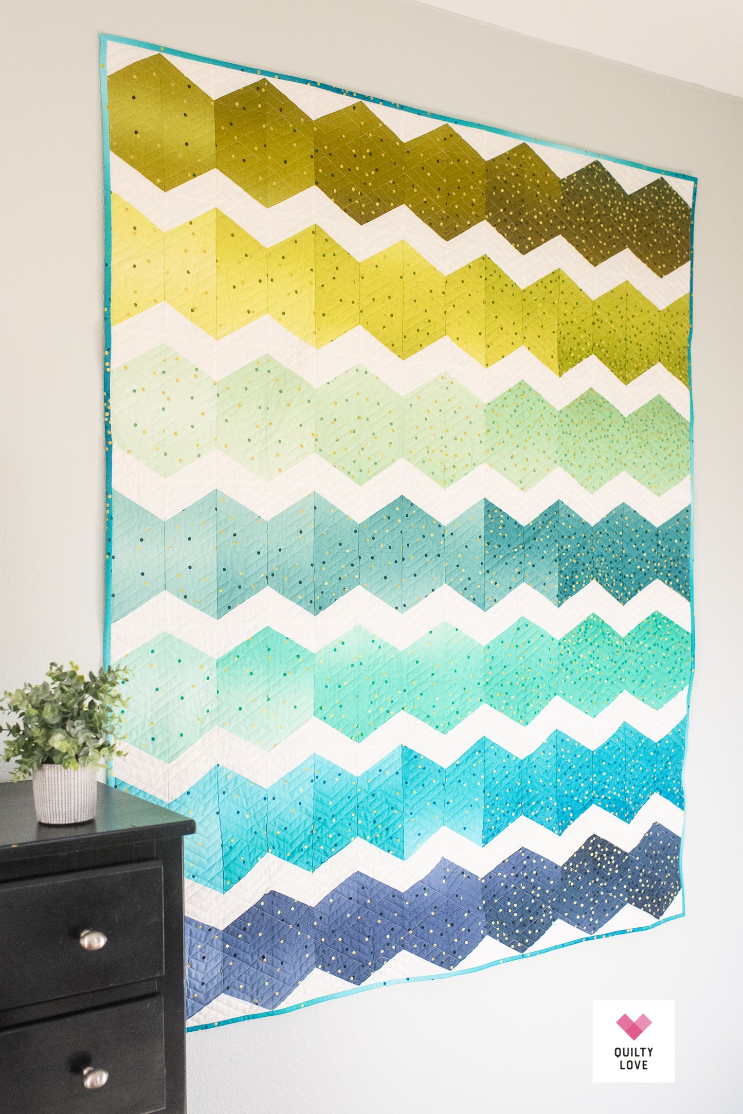 Hexie Pop PDF Quilt Pattern-Automatic download