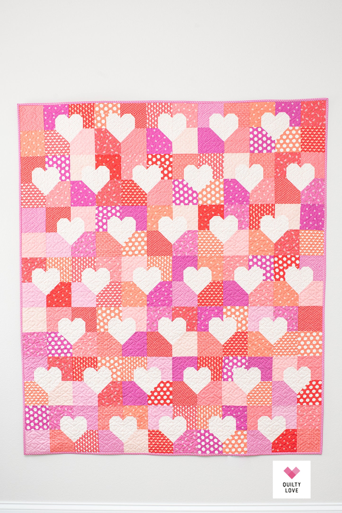 Patchwork Hearts PDF Quilt Pattern-Automatic Download