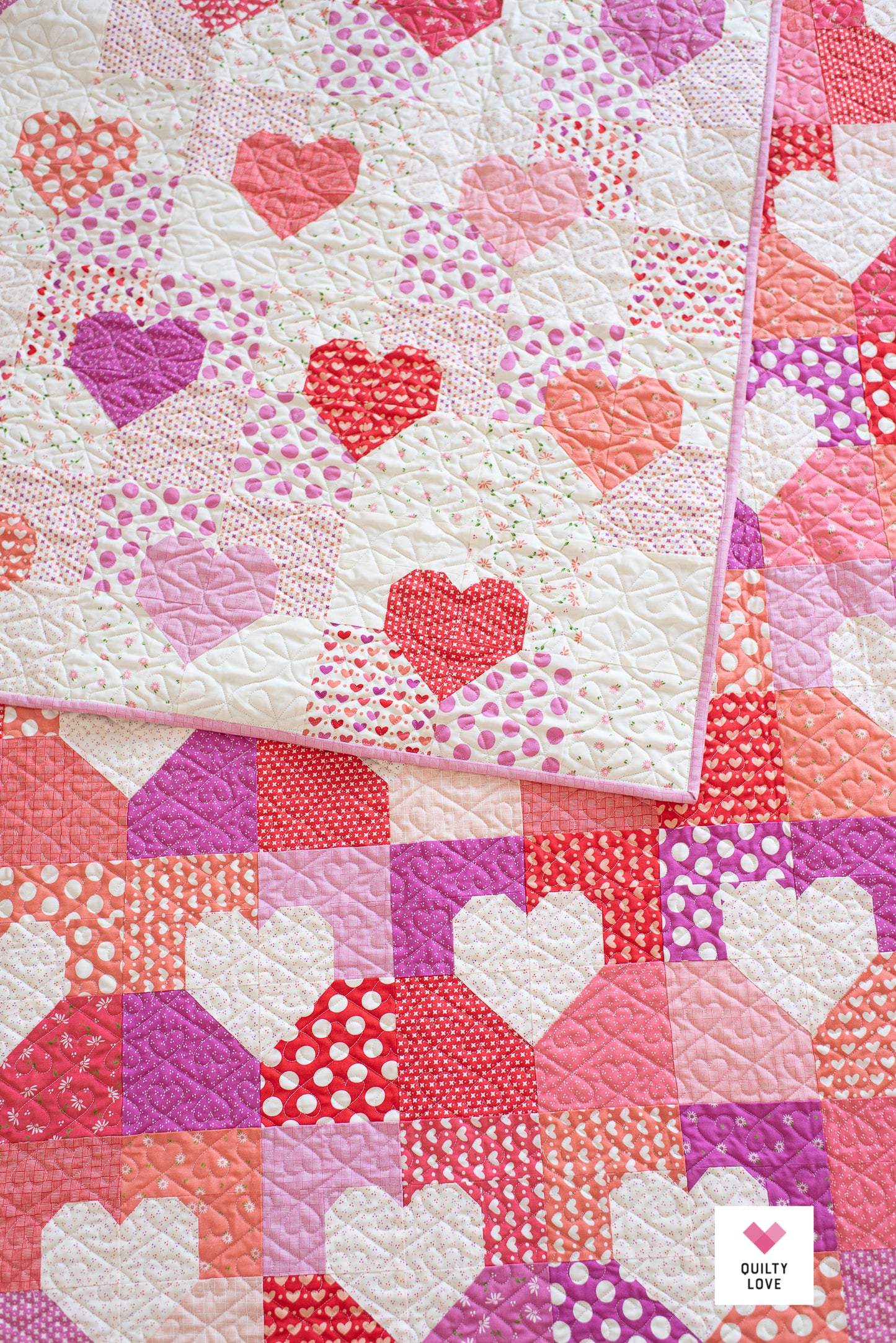 Patchwork Hearts PDF Quilt Pattern-Automatic Download