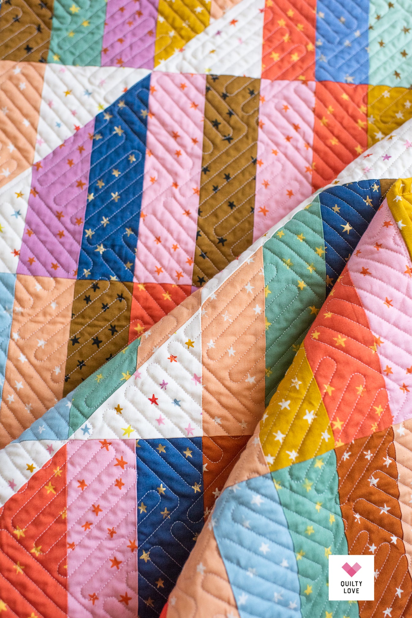Happy Stripes PDF Quilt PatternAutomatic Download Quilty Love