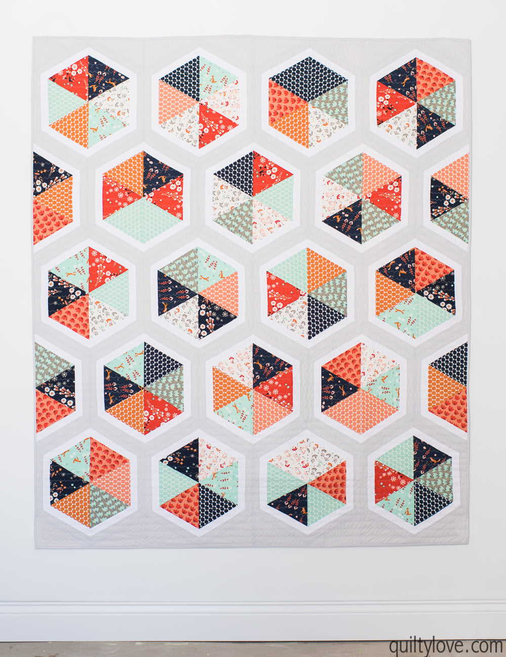 Triangle Hexies PAPER quilt pattern