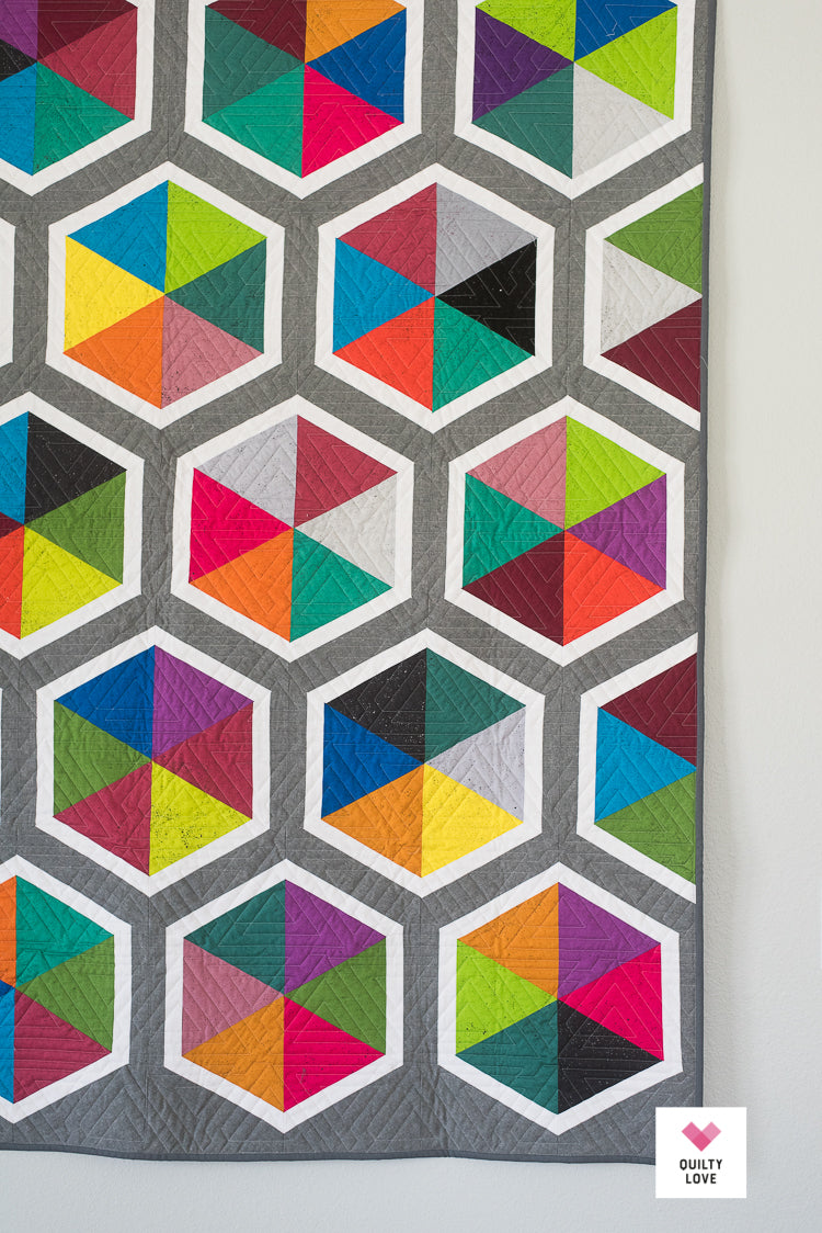 Triangle Hexies PAPER quilt pattern