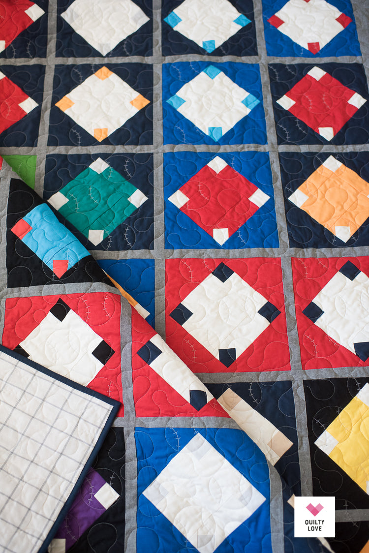 Home Run Baseball Quilt PDF Quilt Pattern-Automatic download