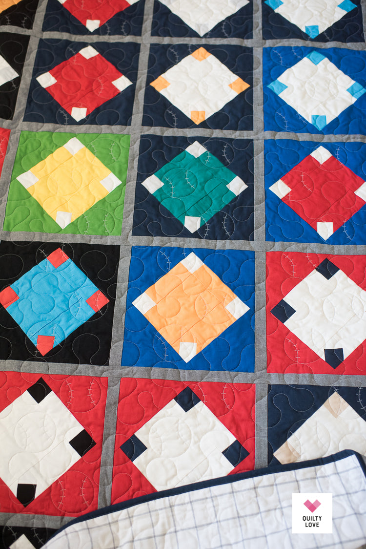 Home Run Baseball Quilt PDF Quilt Pattern-Automatic download