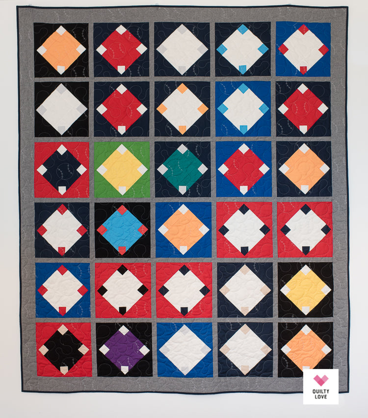 Home Run Baseball Quilt PDF Quilt Pattern-Automatic download